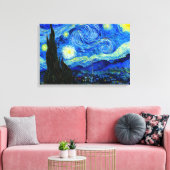 Sterrennacht van Van Gogh Triple Panel Canvas Prin (Insitu (Woonkamer))