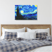Sterrennacht van Van Gogh Triple Panel Canvas Prin (Insitu (Slaapkamer))