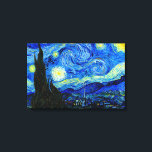 Sterrennacht van Van Gogh Triple Panel Canvas Prin<br><div class="desc">Vincent van Gogh - Sterrennacht geschilderd in St Remy,  Frankrijk in 1889. Hoge resolutie,  drievoudig paneel fijne kunstdruk. Dit afbeelding is digitaal verbeterd om de oorspronkelijke gedurfde,  felle kleuren te herstellen - een ideaal geschenk voor elke kunstliefhebber!</div>