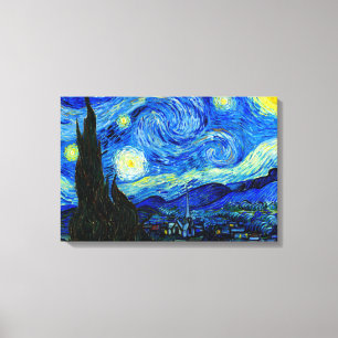 Sterrennacht van Van Gogh Triple Panel Canvas Prin