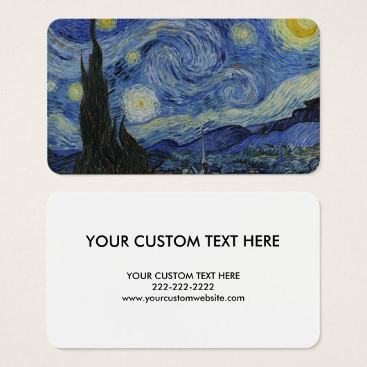 "Sterrennacht" van Van Gogh Visitekaartje (Voorkant /achterkant)