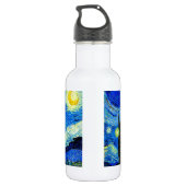 Sterrennacht van Van Gogh Waterfles (Achterkant)