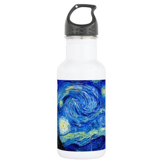 Sterrennacht van Van Gogh Waterfles (Voorkant)