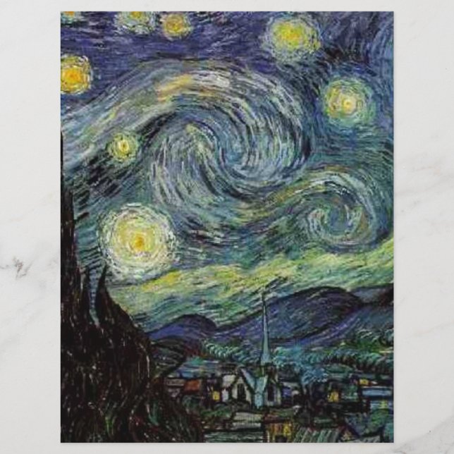 Sterrennacht van Vincent van Gogh. (Voorkant)
