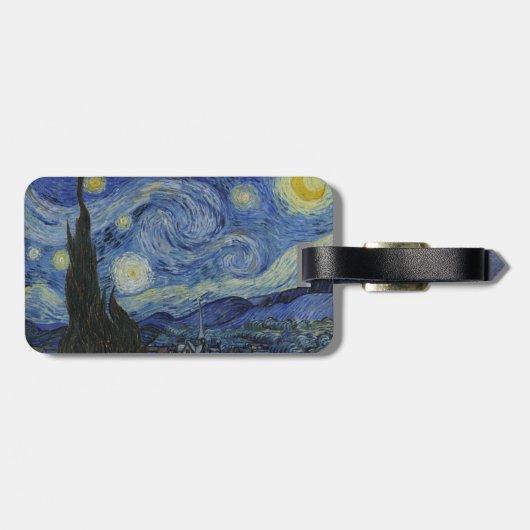 Sterrennacht van Vincent Van Gogh Bagagelabel (Achterkant horizontaal)