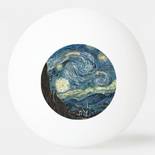 Sterrennacht van Vincent van Gogh. Bekende kunst Pingpongbal