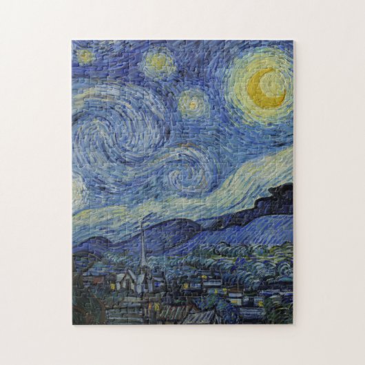 Sterrennacht van Vincent Van Gogh / beroemde kunst Legpuzzel (Verticaal)