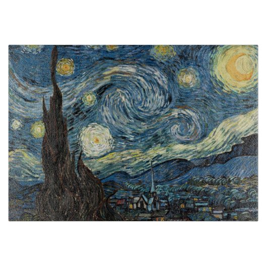 Sterrennacht van Vincent van Gogh, beroemde kunst Snijplank (Voorkant)