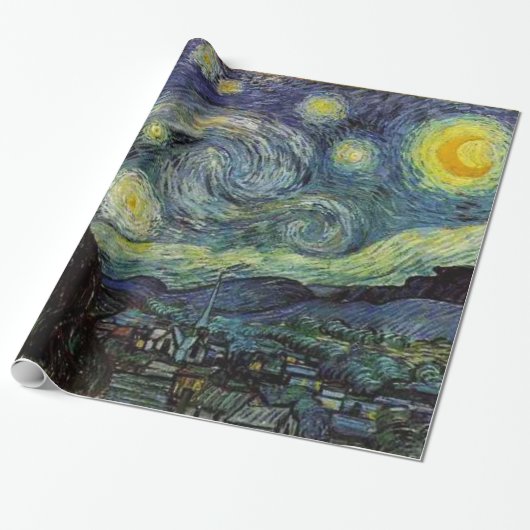 Sterrennacht van Vincent van Gogh. Cadeaupapier (Uitgerold)