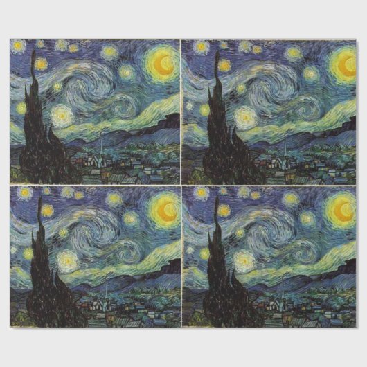 Sterrennacht van Vincent van Gogh. Cadeaupapier (Vlak)