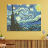 Sterrennacht van Vincent Van Gogh Canvas Afdruk (Insitu (Woonkamer))
