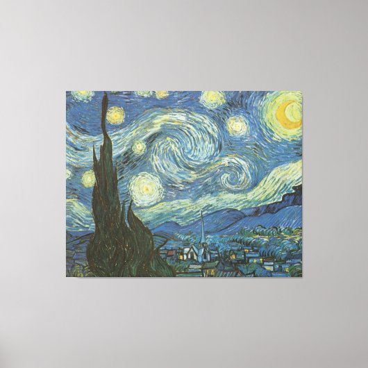 Sterrennacht van Vincent Van Gogh Canvas Afdruk (Voorkant)
