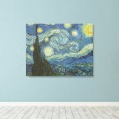 Sterrennacht van Vincent Van Gogh Canvas Afdruk (Insitu (Houten vloer))