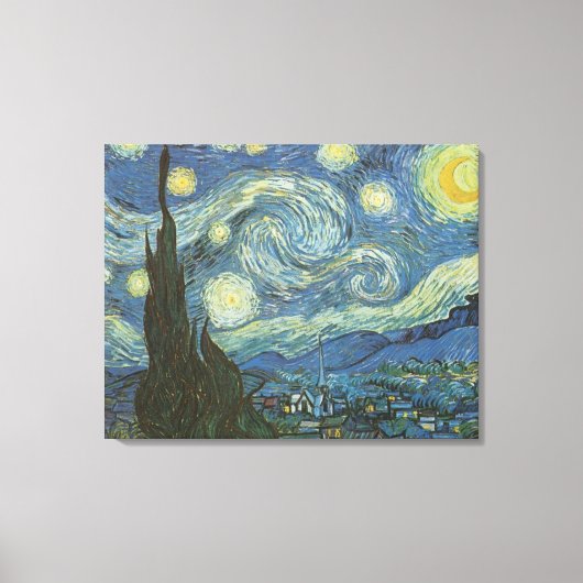 Sterrennacht van Vincent Van Gogh Canvas Afdruk (Voorkant)