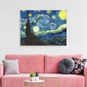 Sterrennacht van Vincent Van Gogh Canvas Art (Insitu (Woonkamer))