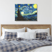 Sterrennacht van Vincent Van Gogh Canvas Art Afdruk (Insitu (Slaapkamer))