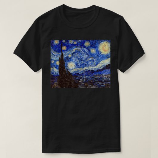 Sterrennacht van Vincent van Gogh Famous Art Pain T-shirt (Design voorkant)