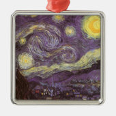 Sterrennacht van Vincent van Gogh,  Fine Art Metalen Ornament (Voorkant)