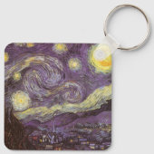 Sterrennacht van Vincent van Gogh,  Fine Art Sleutelhanger (Achterkant)