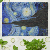 Sterrennacht van Vincent Van Gogh Hand Towel Theedoek (Gevouwen)