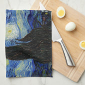 Sterrennacht van Vincent Van Gogh Hand Towel Theedoek (Quarter Fold)