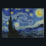 Sterrennacht van Vincent Van Gogh Kaart<br><div class="desc">Sterrennacht van Vincent Van Gogh, olie op canvas 1889, is een landschapsschilderij van een grote zeef van het schitteren van sterren over een landschap van verre steden en rolheuvels, met een enkele cypersboom die op de voorgrond stijgt als een donkergroene vlam. Van Gogh schilderde zijn sterrenmeesterwerk niet uit het leven,...</div>