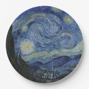 Sterrennacht van Vincent Van Gogh Papieren Bordje