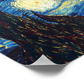 Sterrennacht van Vincent Van Gogh Poster (Hoek)