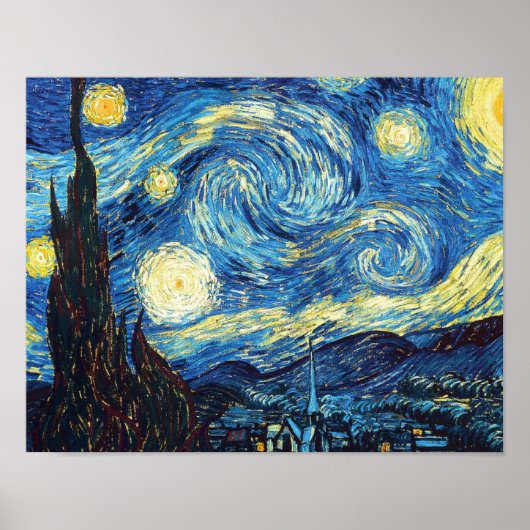 Sterrennacht van Vincent Van Gogh Poster (Voorkant)