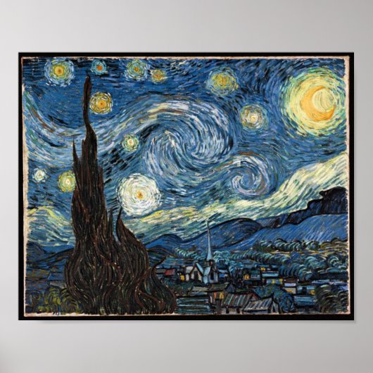 Sterrennacht van Vincent Van Gogh Poster (Voorkant)
