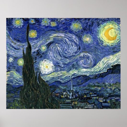 Sterrennacht van Vincent Van Gogh Poster (Voorkant)