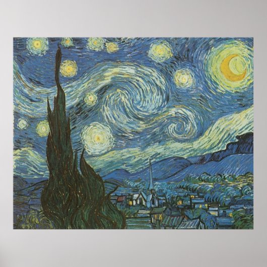 Sterrennacht van Vincent Van Gogh Poster (Voorkant)