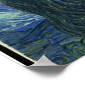 "Sterrennacht" van Vincent Van Gogh Poster (Hoek)