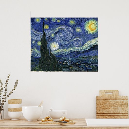 Sterrennacht van Vincent Van Gogh Poster (Keuken)