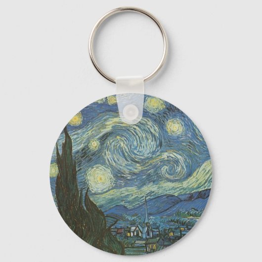 Sterrennacht van Vincent Van Gogh Sleutelhanger (Voorkant)