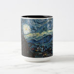 Sterrennacht van Vincent Van Gogh Tweekleurige Koffiemok<br><div class="desc">Sterrennacht van Vincent Van Gogh.</div>