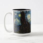 Sterrennacht van Vincent Van Gogh Tweekleurige Koffiemok (Links)