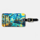 Sterrennacht Venetië Italië Bagagelabel (Voorkant horizontaal)