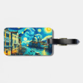 Sterrennacht Venetië Italië Bagagelabel (Achterkant horizontaal)