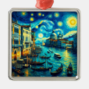 Sterrennacht Venetië Italië Metalen Ornament