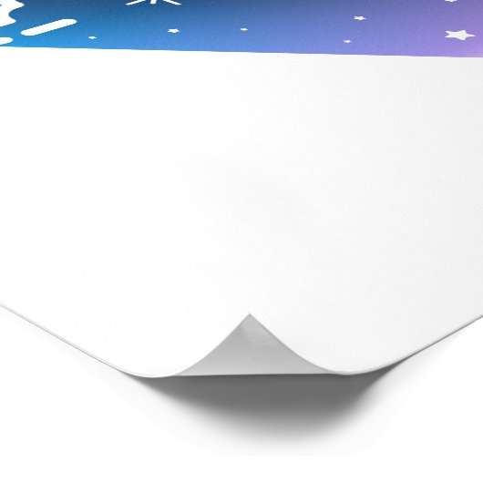 Sterrennacht vierkant Poster (24x24) (Hoek)