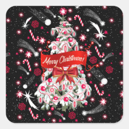 Sterrennacht Vierkante Sticker