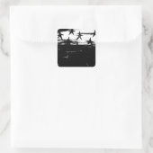 sterrennacht vierkante sticker (Tas)