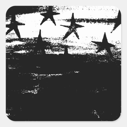 sterrennacht vierkante sticker (Voorkant)