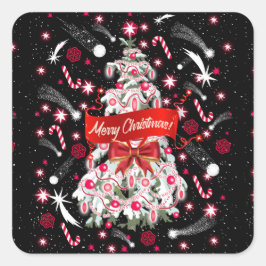 Sterrennacht Vierkante Sticker