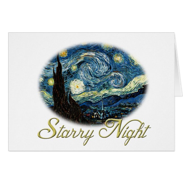 Sterrennacht, Vincent Van Gogh. (Voorkant Horizontaal)