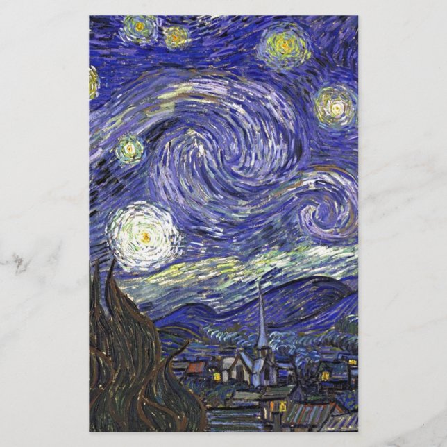 Sterrennacht, Vincent Van Gogh. (Voorkant)