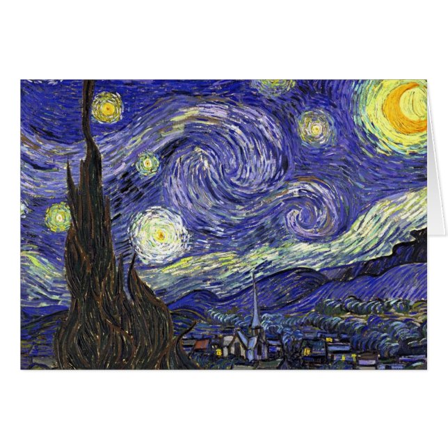 Sterrennacht, Vincent Van Gogh. (Voorkant Horizontaal)