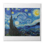 "STERRENNACHT" VINCENT VAN GOGH ART CERAMIC TEGEL TEGELTJE<br><div class="desc">"STERRENNACHT" 1889 VINCENT VAN GOGH FINE ART CERAMIC TEGEL</div>
