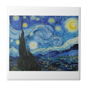 "STERRENNACHT" VINCENT VAN GOGH ART CERAMIC TILE TEGELTJE